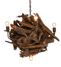 Meyda Blue 200398 - 30" Wide Driftwood 6 Light Chandelier