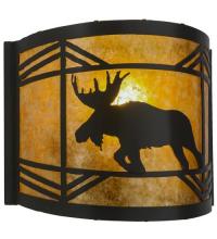 Meyda Blue 23822 - 12"W Lone Moose Wall Sconce