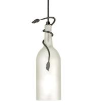 Meyda Blue 71220 - 4" Wide Tuscan Vineyard Frosted White Wine Bottle Mini Pendant