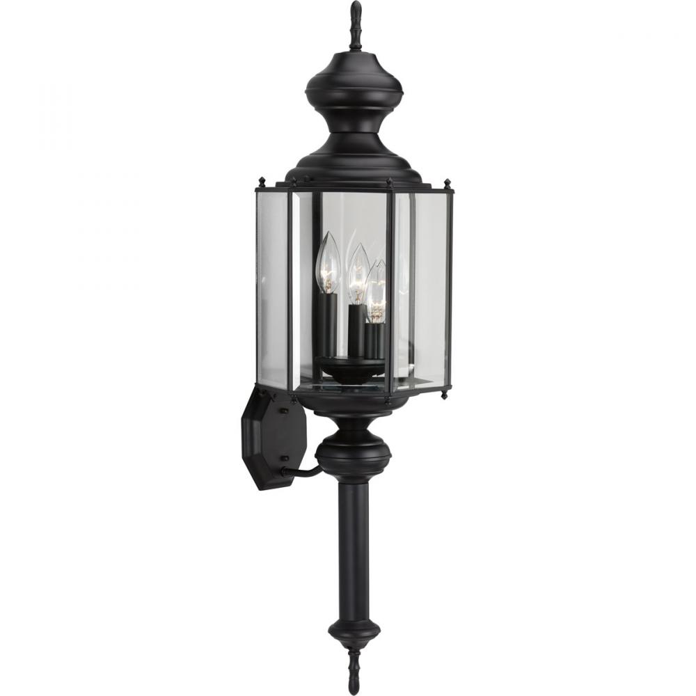 BrassGUARD Collection Three-Light Wall Lantern