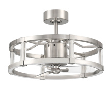 Craftmade ALS24BNK3 - 18" Alexis in Brushed Polished Nickel w/ Clear Acrylic Blades