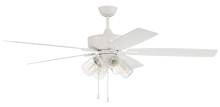 Craftmade OS104W5 - 60" Outdoor Super Pro 104 in White w/ Flat Black Blades