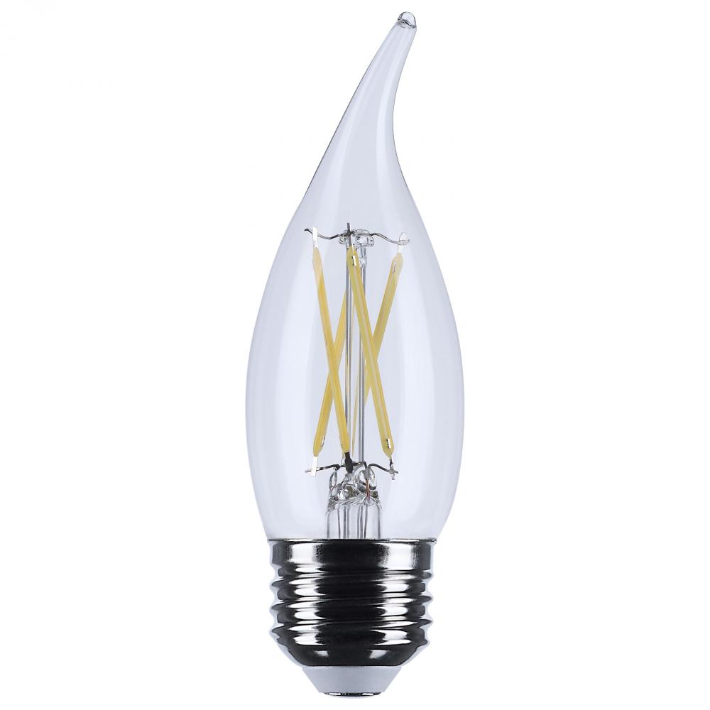 5.5 Watt CA10 LED; Medium Base; Clear; 5000K CCT; 120 Volt