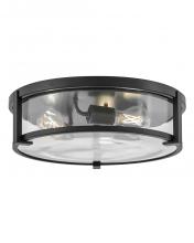 Hinkley Merchant 3243BK-CL - Medium Flush Mount