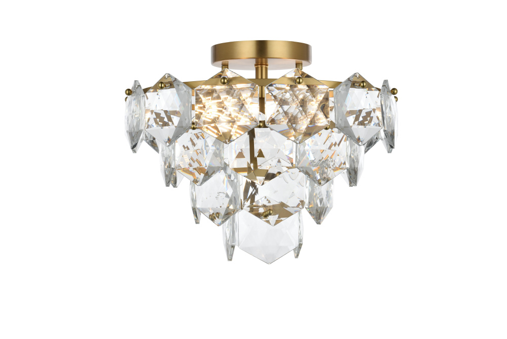 Adaline 16 inch Flush Mount in Satin Gold