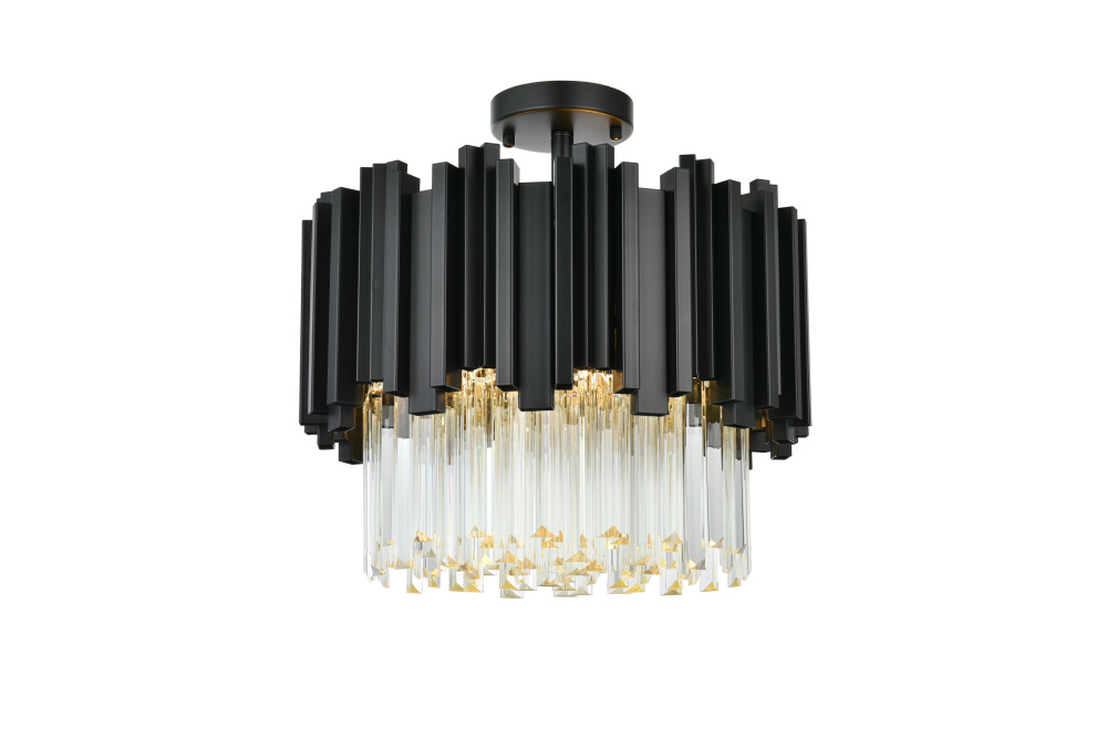 Willow 16 inch Flush Mount in Black