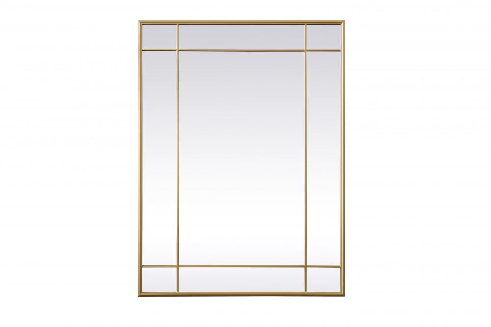 Viola Wall mirror 30"W x 40"H brass