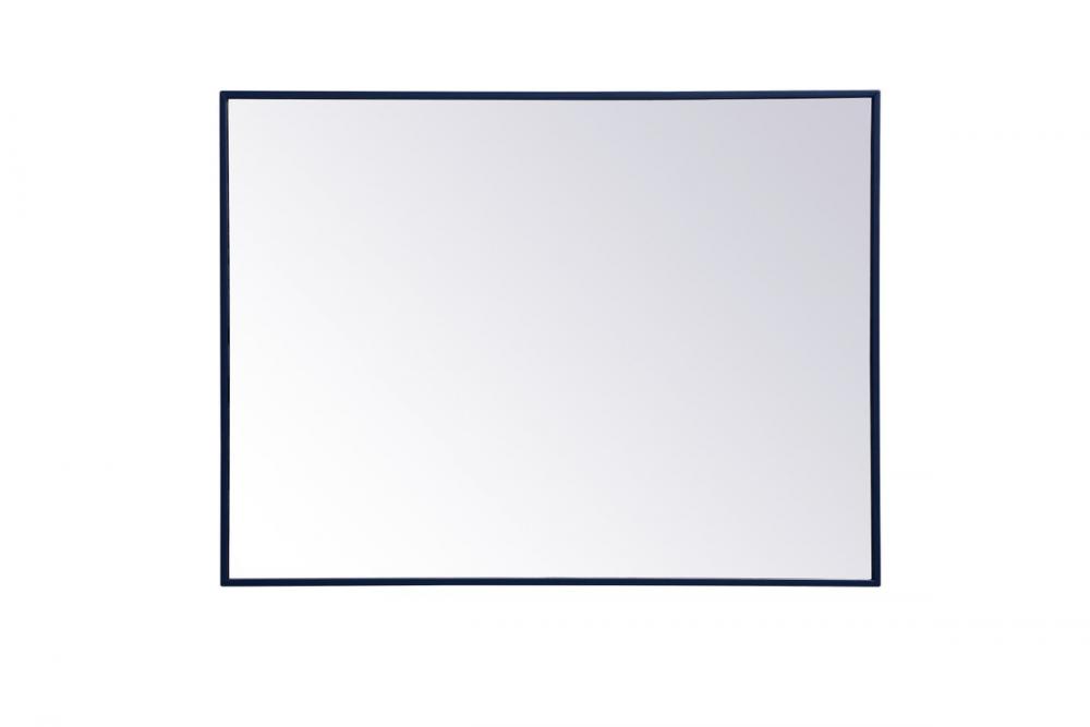 Metal Frame Rectangle Mirror 30 Inchx40 Inch in Blue