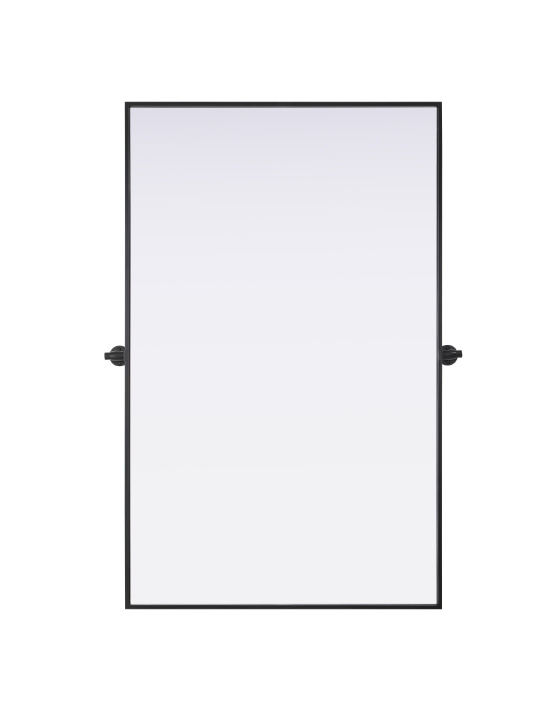 Metal Frame Mirror 48"W x 30"H Black