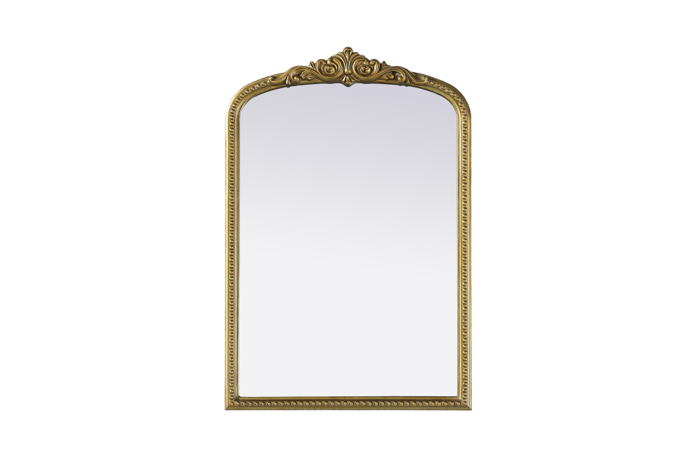 Naomi Vintage Resin Mirror 24x36 in Antique Brass