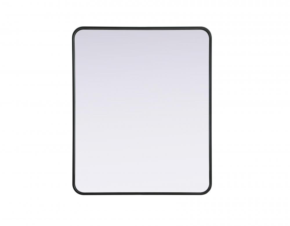 R Corner Mirror 30"x36"x2" Black