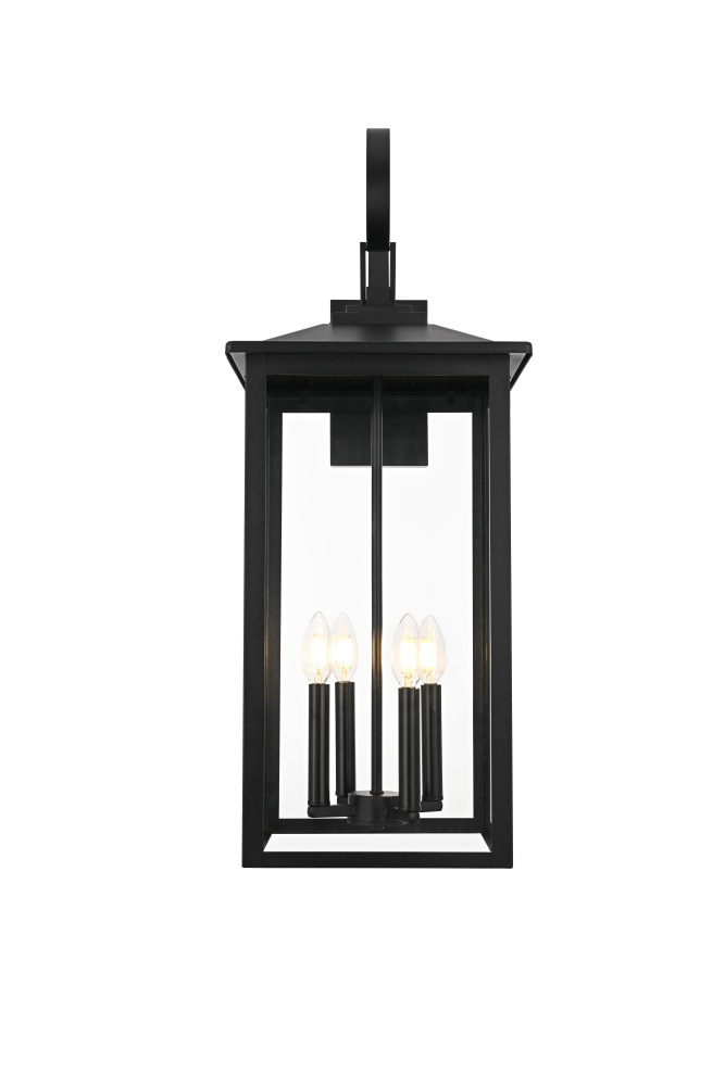 Carisle 12 inch Outdoor Wall sconce in Black