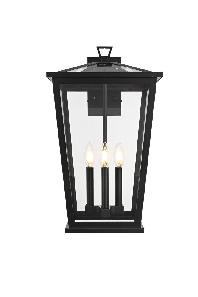 Berks 12.5 inch Outdoor Wall sconce in Black