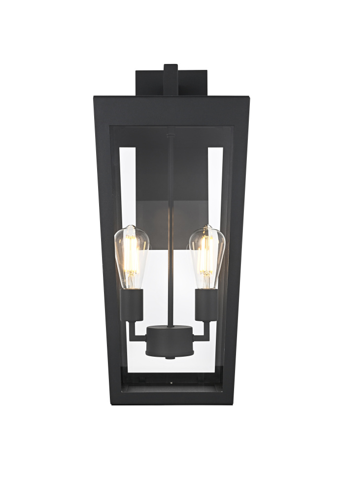 William 10 inch Outdoor Wall Sconce in Black