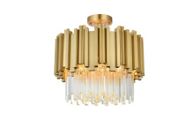 Elegant 3400F16SG - Willow 16 inch Flush Mount in Satin Gold
