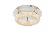 Elegant 3800F14C - Bowen 14 Inch Adjustable LED Flush Mount in Chrome