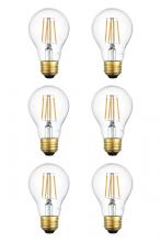 Elegant A19LED103-6PK - LED 3000k Nostalgic Filament 6 Watts 600 Lumens A19 Light Bulb