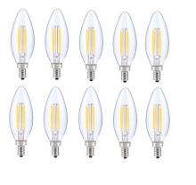 Elegant E12LED115-10PK - LED E12 CANDELABRA, BLUNT TIP, 3000K, 300 degree, CRI80, ES, UL, 6W, 60W EQUIVALENT, 15000HRS
