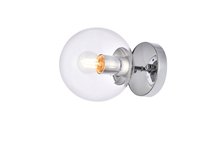 Elegant LD2450C - Mimi six inch dual flush mount and bath sconce in chrome with clear glass