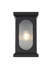 Elegant OD417W17BK - Sevyn 9 inch Outdoor Wall Sconce in Black