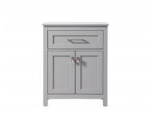 Elegant SC012430GR - 24 Inch Wide Bathroom Storage Freestanding Cabinet In Grey