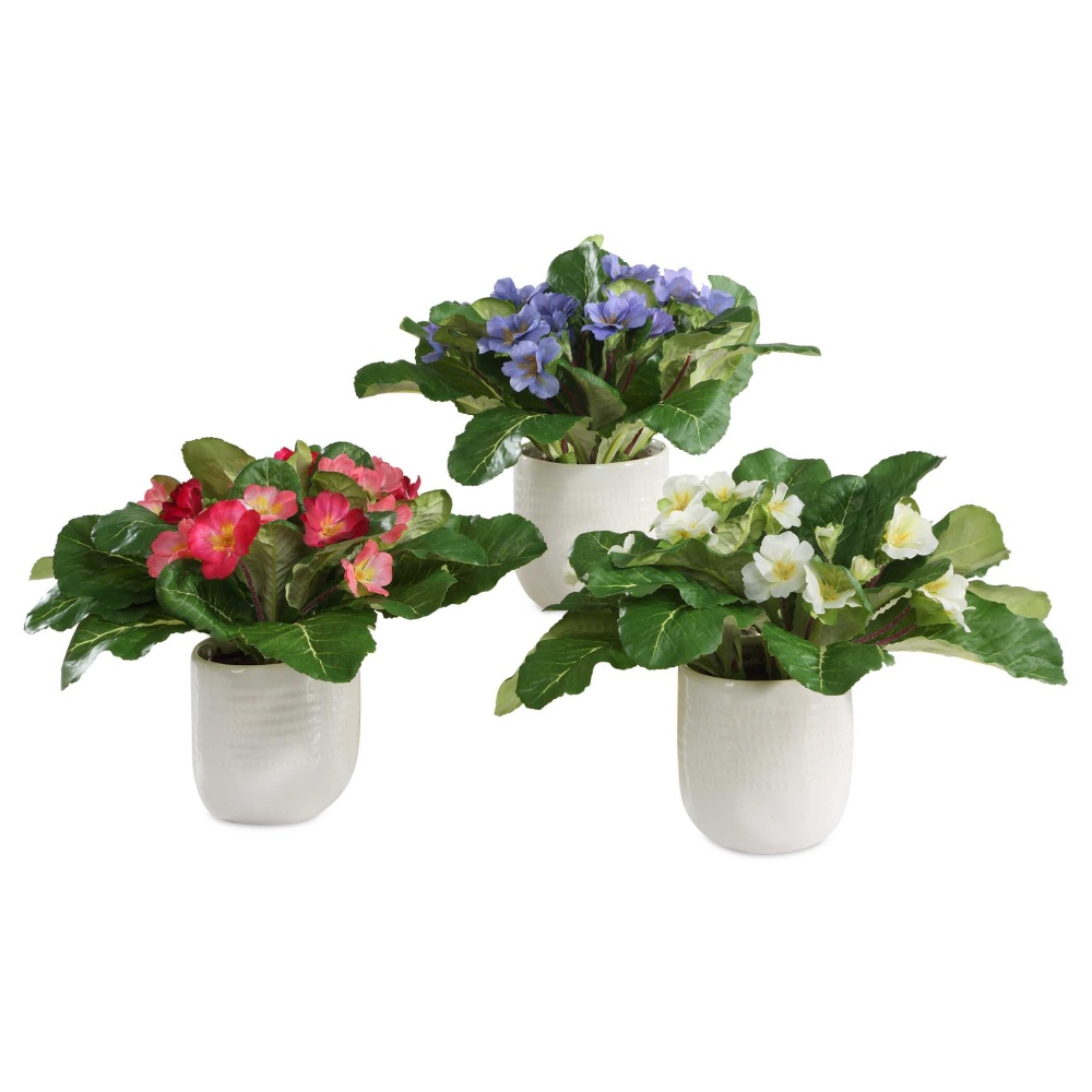 Uttermost Trilogy Primrose Accents In Vases Set/3